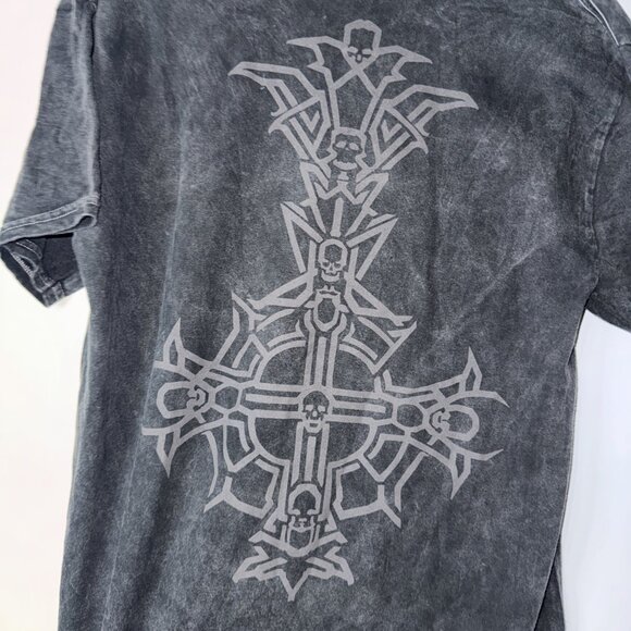 Ghost Metal Logo & Grucifix' (Black) T-Shirt - Eye Drop Select NEW - Picture 5 of 7